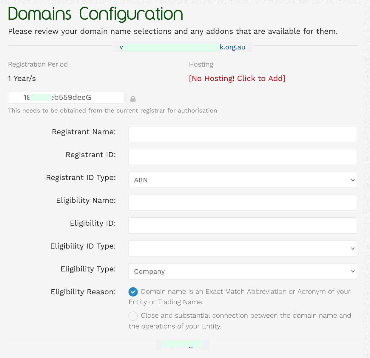 domain name owner details